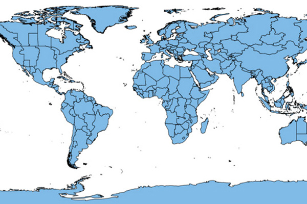 World Time Zone Boundaries World time zones map in hours from UTC