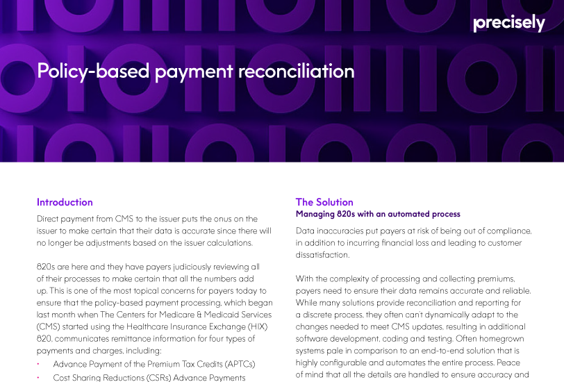 Policy Based Payment Reconciliation - Precisely