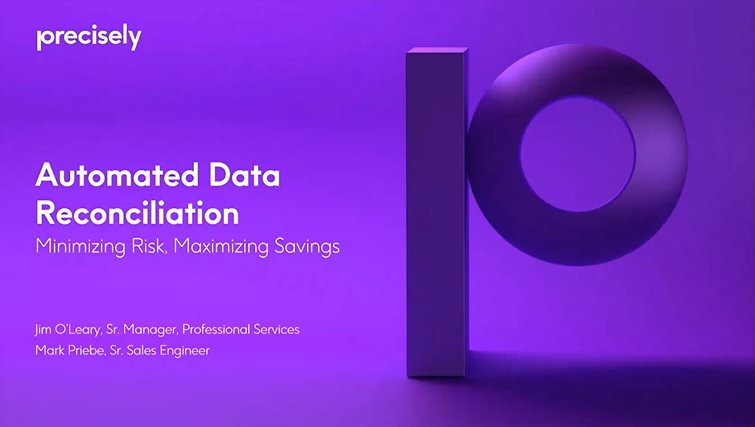 Automated Data Reconciliation Minimizing Risk Maximizing Savings