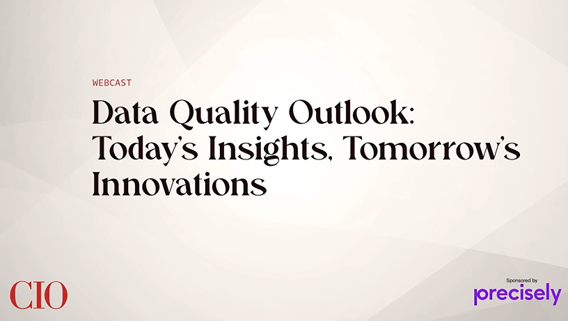 Data Quality Outlook - Today's Insights, Tomorrow's Innovations