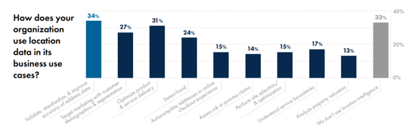 How does your organization use location data in its business use cases? LeBow Report 2024