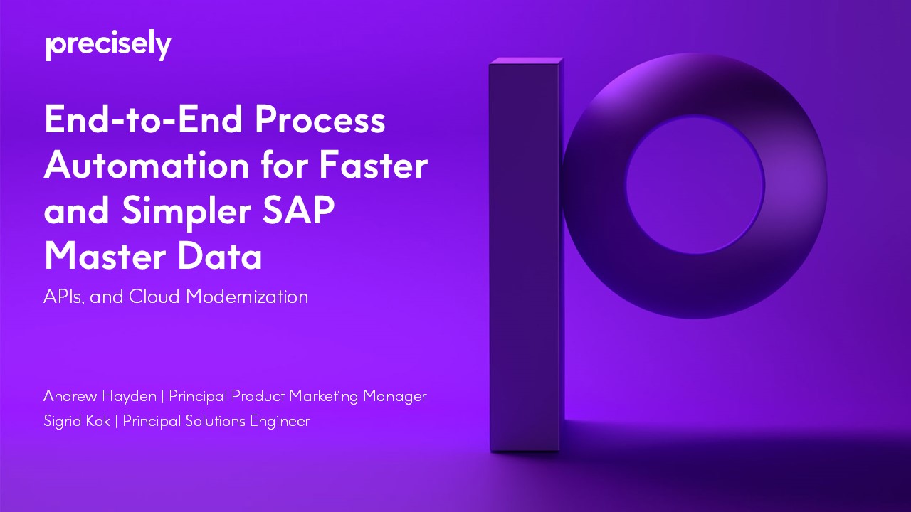 End-to-End Process Automation for Faster and Simpler SAP Master Data